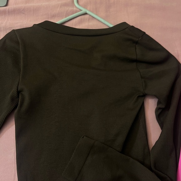 Wild Fable Brown Ribbed Crop Top - Picture 5 of 5